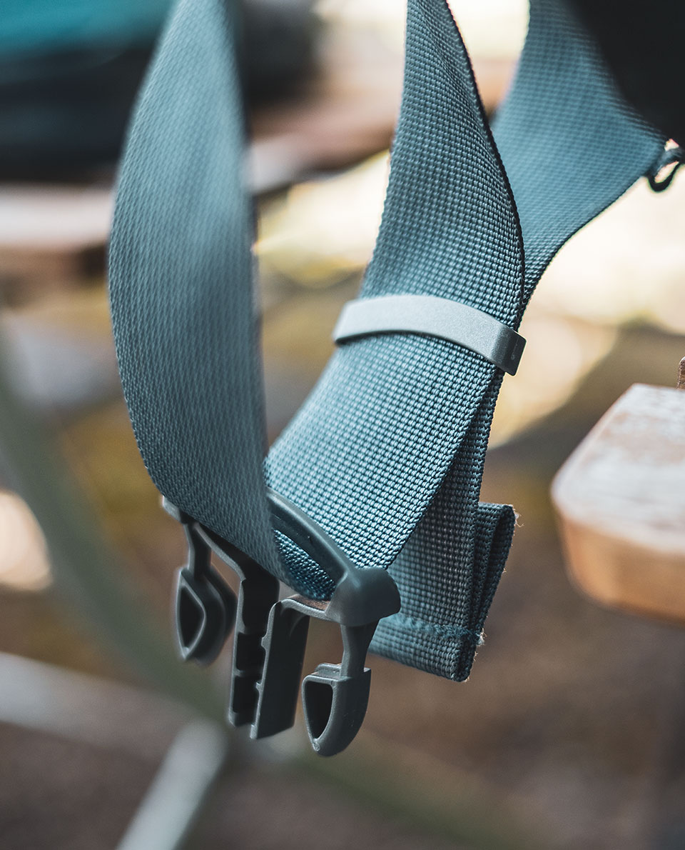 Schnalle eines Rucksacks