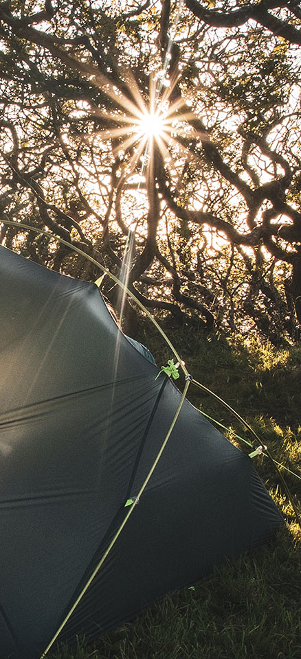 Zelt und Sonne